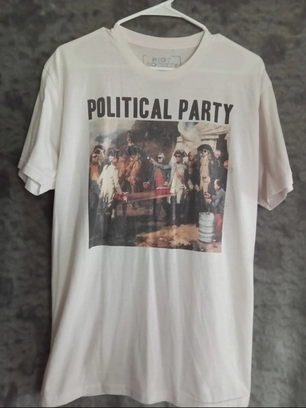 riot society White 'Political Party' Graphic Tee